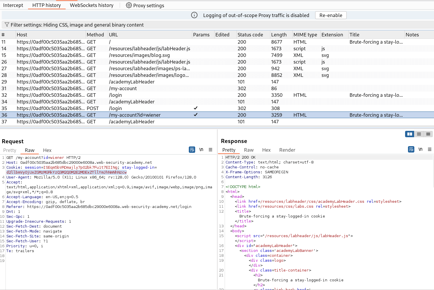 Burpsuite sending HTTP request to Intruder Tab for brute-force attack configuration