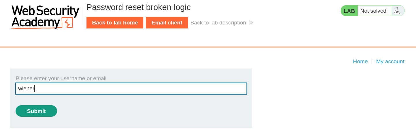 Forgot password page with email input field for password reset