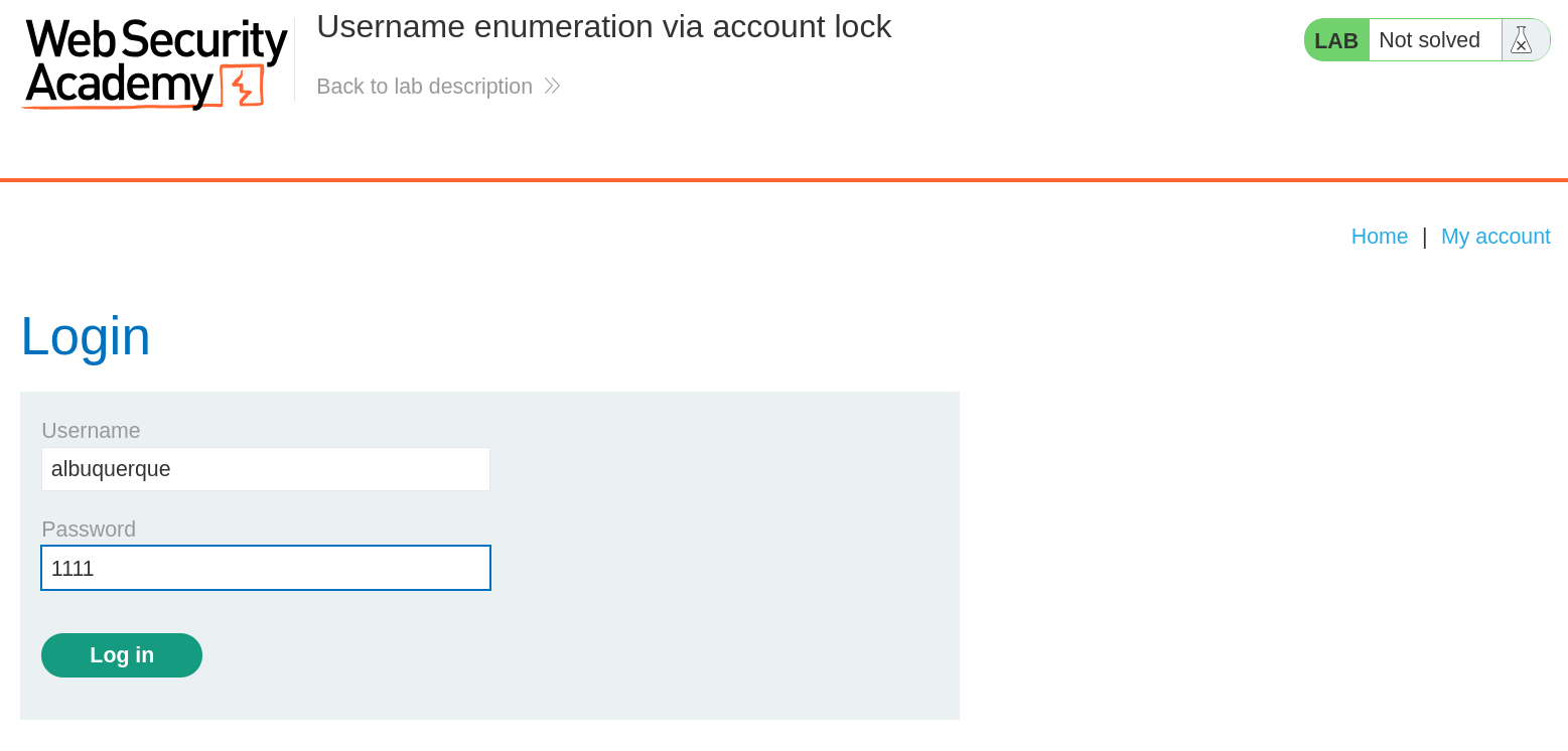 Login form filled with discovered credentials