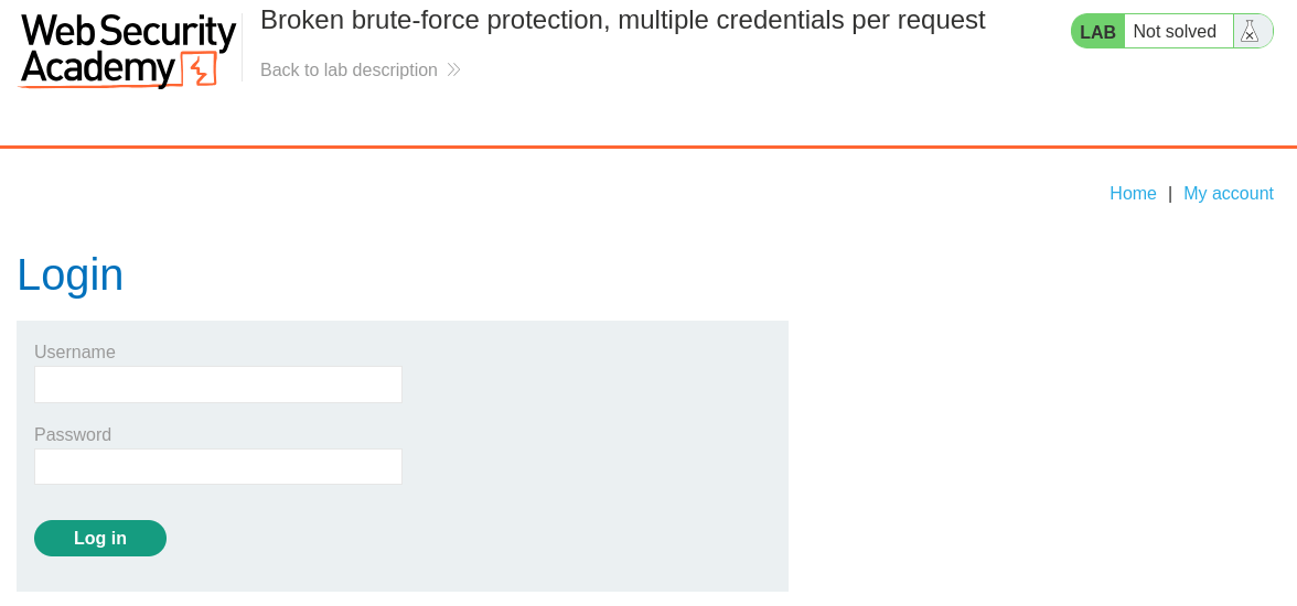 Login page screenshot for the vulnerable application