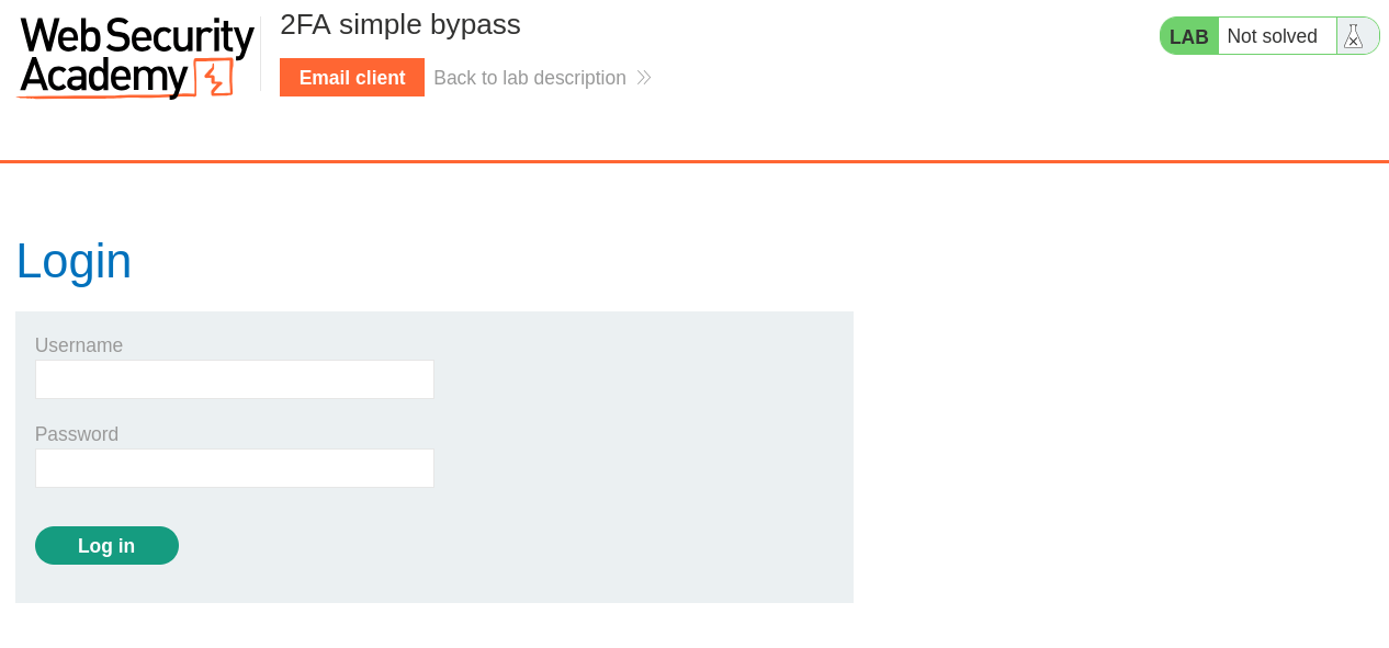 Login page screenshot for the vulnerable application
