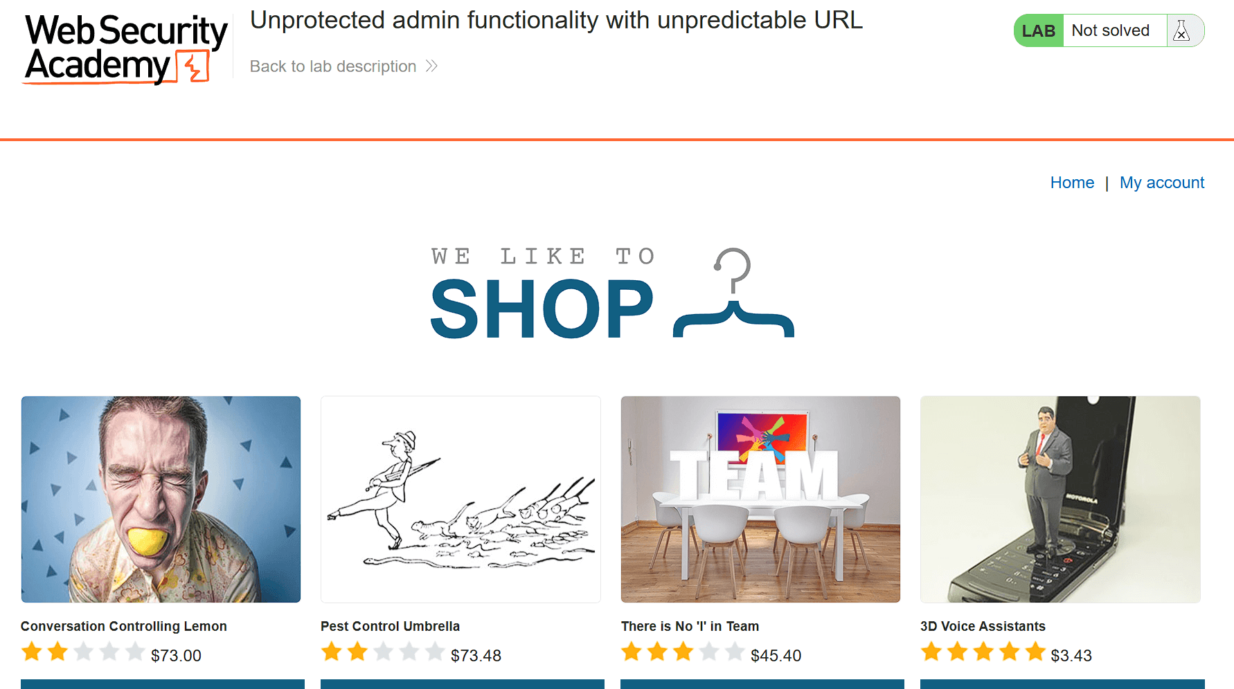 Shopping website homepage displaying product catalog and navigation menu