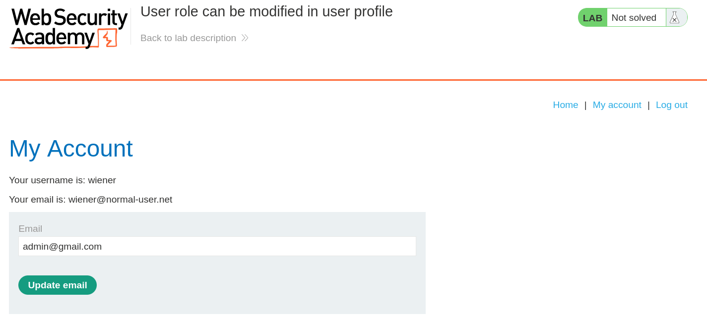 Updated email confirmation message displayed after submitting new email address