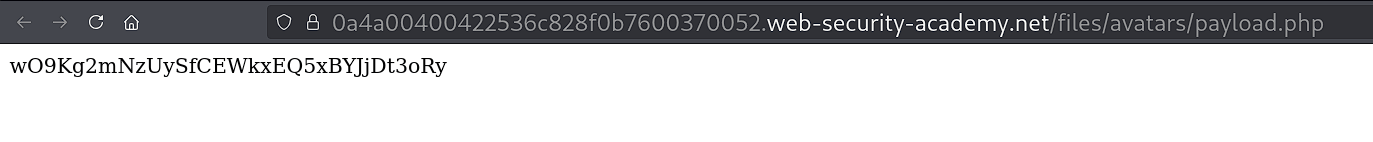 Web shell executing and displaying carlos secret file content