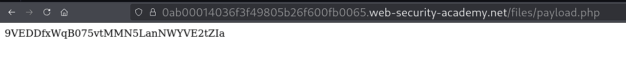 Web shell executing at traversed directory displaying carlos secret file content