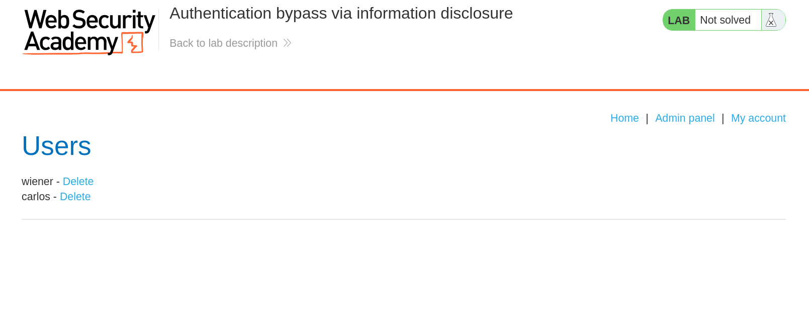 Admin panel screenshot