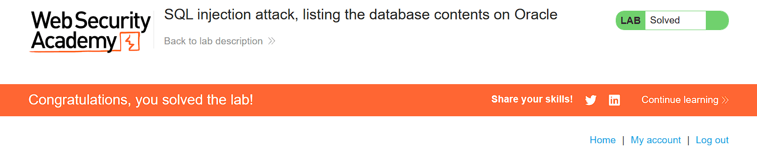 Successful admin login after retrieving credentials via SQL injection